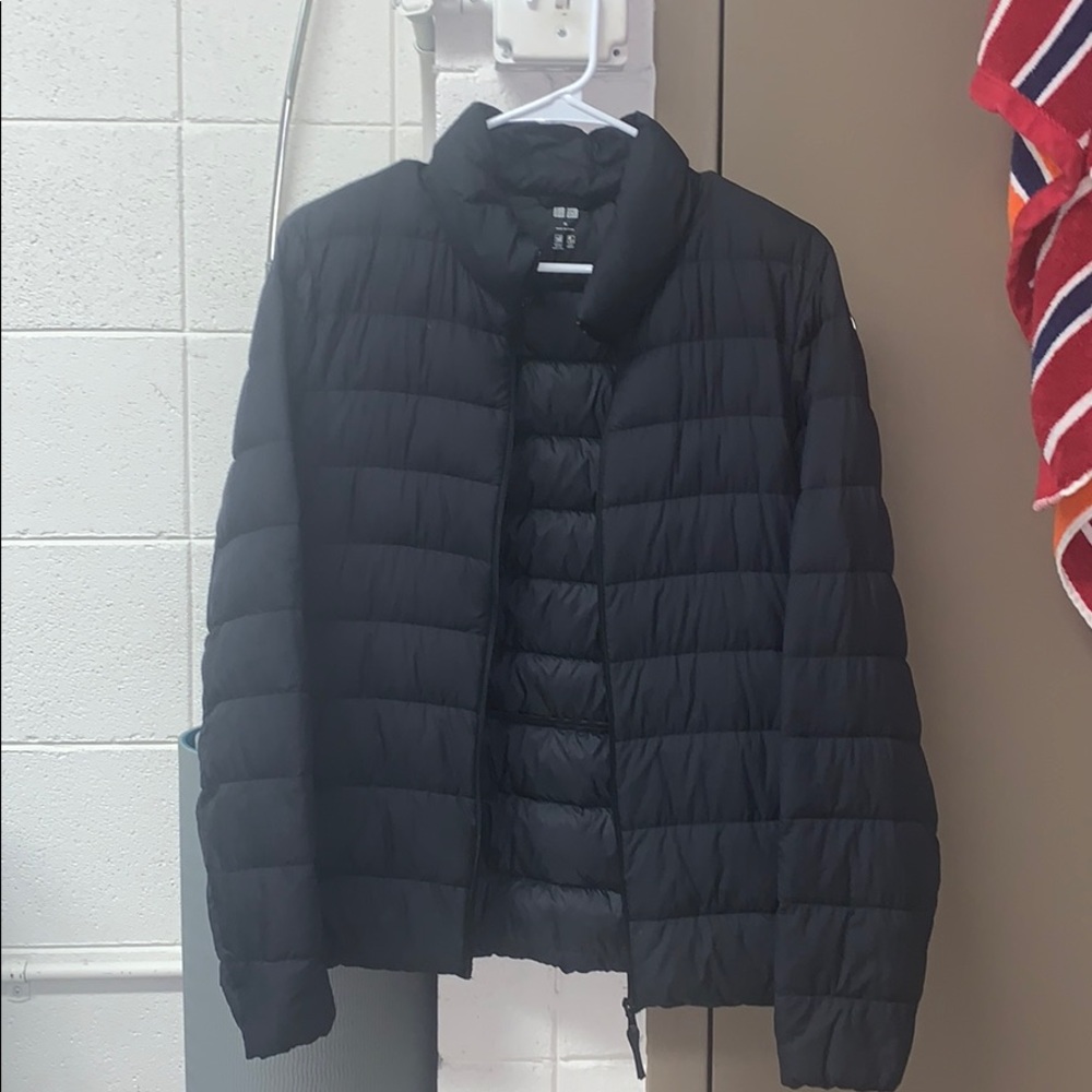 light black down jacket